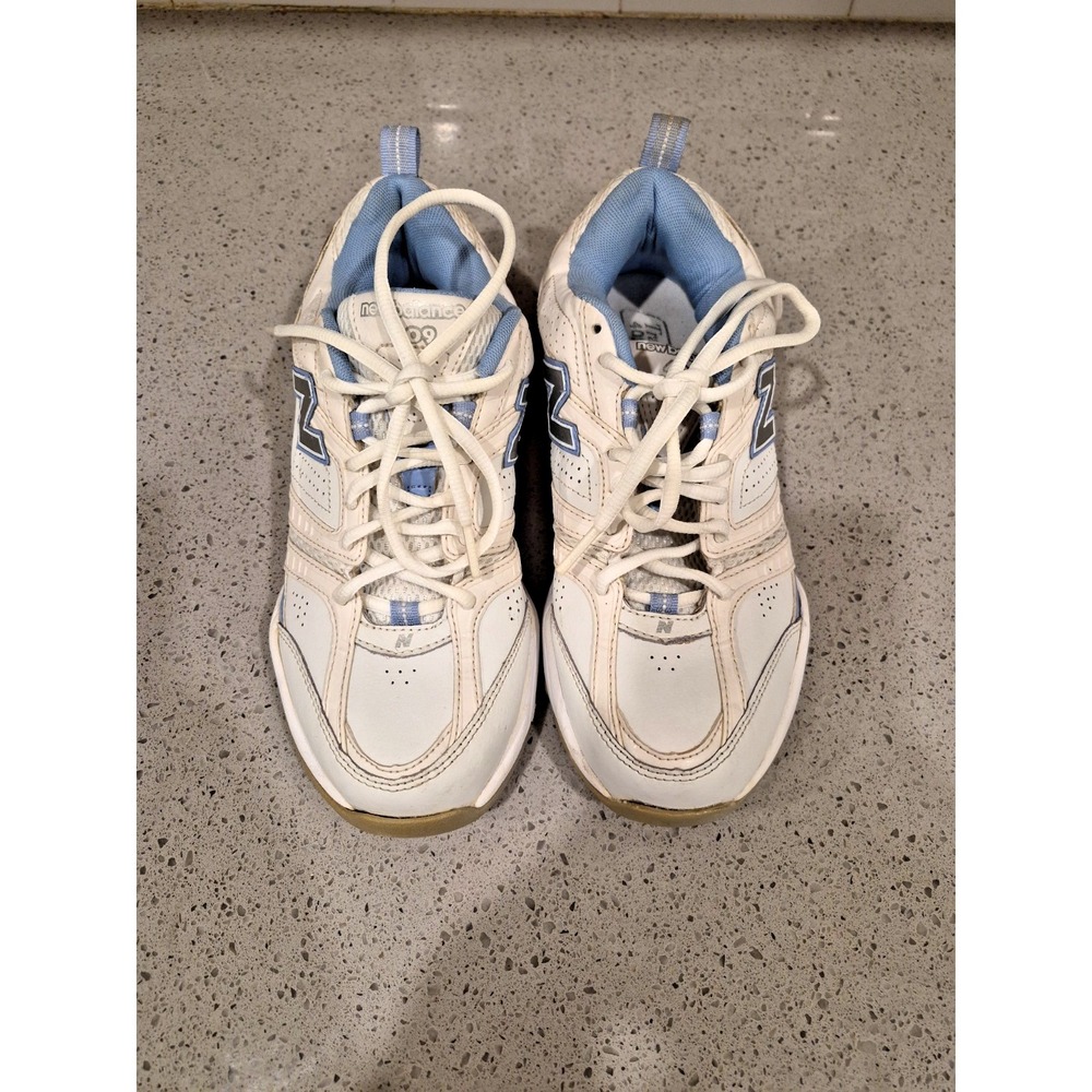New Balance Women's Leather White & Blue Cross Training Shoes 409 WX409WL Size 8 - Picture 6 of 10
